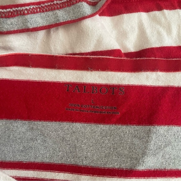 Talbots Authentic Talbots Tee - Slope Stripe Size Large - Picture 4 of 5